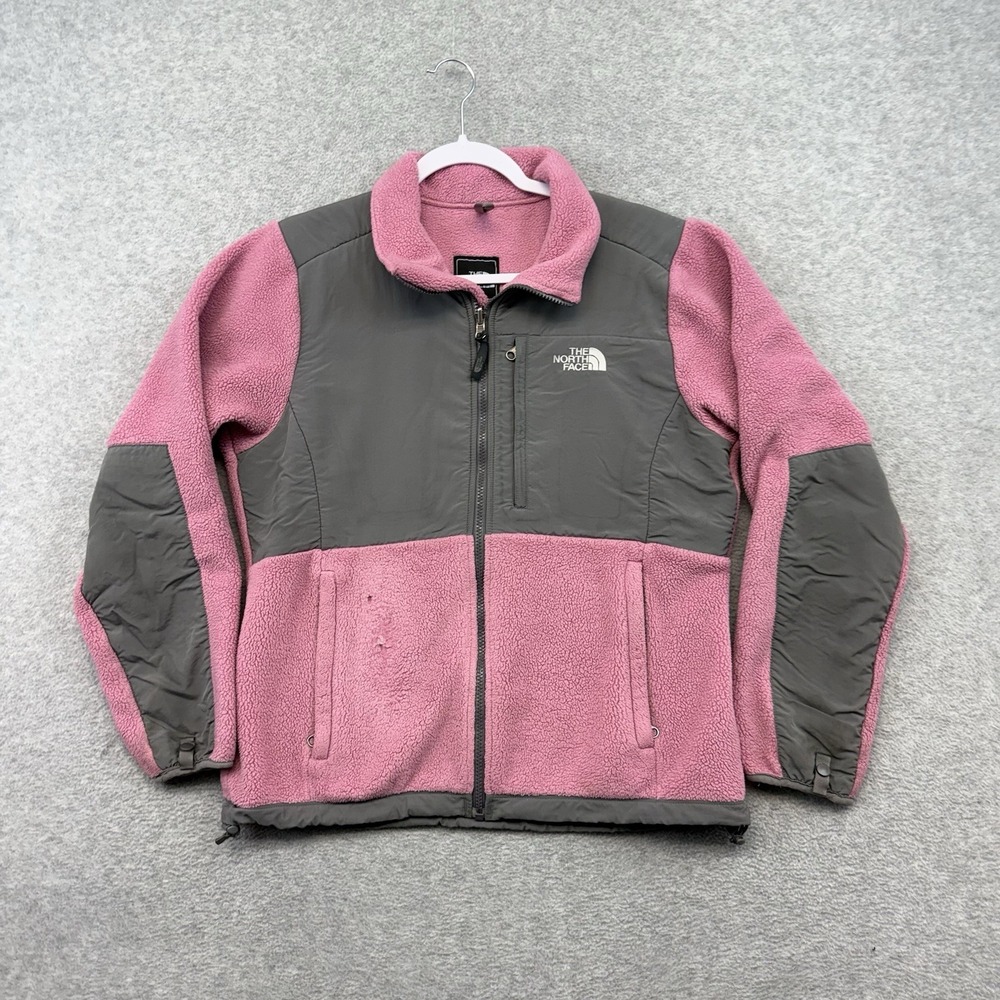 The North Face Denali Fleece Jacket Womens Medium Pink Polartec Full Zip Pockets